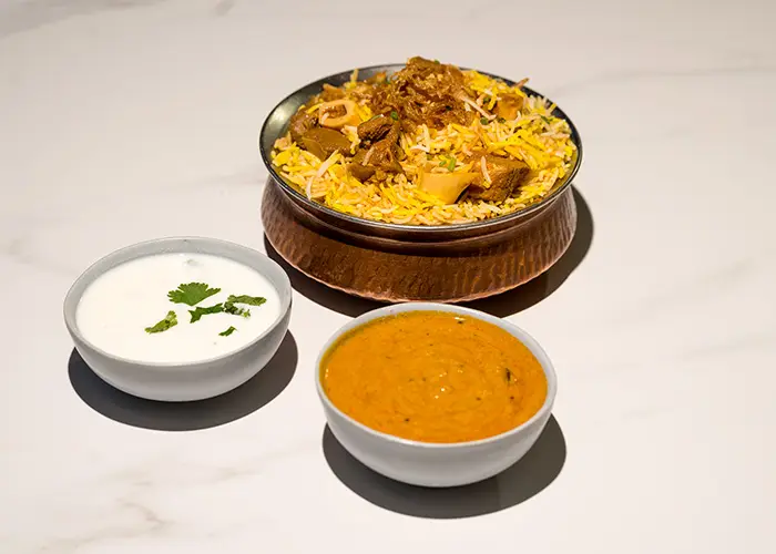 A selection of Kachiguda Junction dishes served together